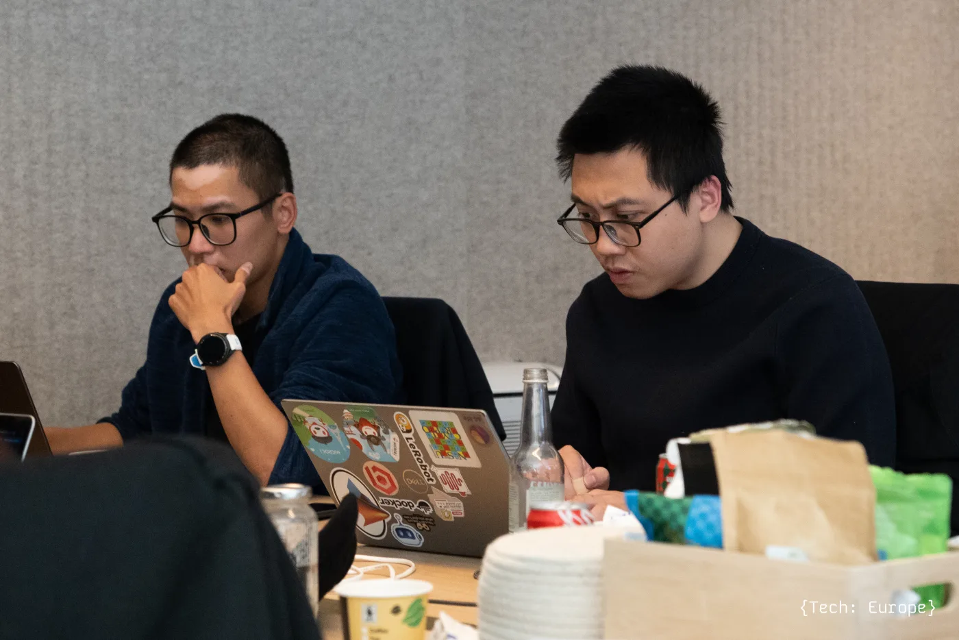 Team Tihado building Lumen during the hackathon